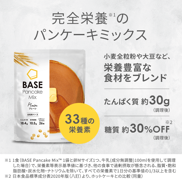 ベースパンケーキミックス　ベースブレッドまとめ売り BASE Pancake Mix （ベースパンケーキミックス） 完全栄養食